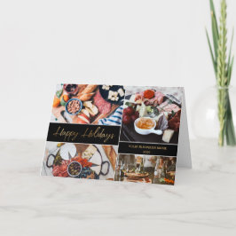 ケータリングビジネスフォトコラージハッピーホリデーズホール シーズンカード