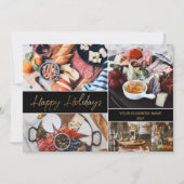 ケータリングビジネスフォトコラージュハッピーホリデー シーズンカード (正面)