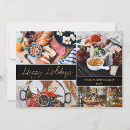 ケータリングビジネスフォトコラージュハッピーホリデー シーズンカード
