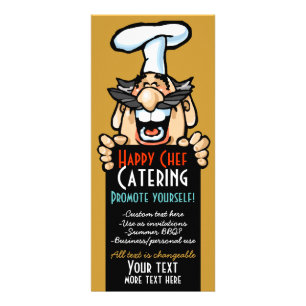 ケータリングビジネスプロモーションメニュー.Chef.カスタマイズ可能 ラックカード