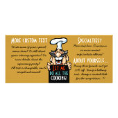 ケータリングビジネスプロモーションメニュー.Chef.カスタマイズ可能 ラックカード (裏面)