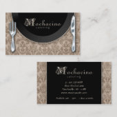 ケータリングフォークスカトリープレートベージュ 名刺 (正面/裏面)