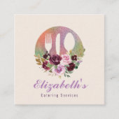 ケータリングフローラロゴ名刺 スクエア名刺 (正面)