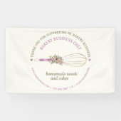 ケータリングベーカリーシェフグリッターウィスクフラワー感謝してい 横断幕 (横)