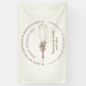 ケータリングベーカリーシェフグリッターウィスクフラワー感謝してい 横断幕 (縦)