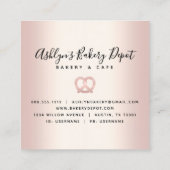 ケータリングベーカリーパティシシェフバラ金ゴールドグリッタードリップ スクエア名刺 (裏面)