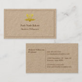 ケータリングベーカリーパティシシェフ|クラフト紙 名刺 (正面/裏面)