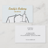 ケータリングベーカリーペストリー転がシェフズピン 名刺 (正面/裏面)