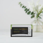 ケータリングマイクロ波ホスピタリティ名刺 名刺 (スタンド正面)