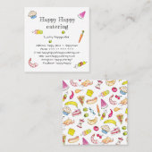 ケータリングレストランイベントプランナースーパー スクエア名刺 (正面/裏面)