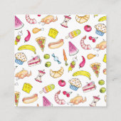 ケータリングレストランイベントプランナースーパー スクエア名刺 (裏面)