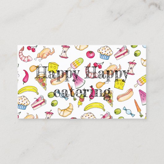 ケータリングレストランイベントプランナー食料品店 名刺 (裏面)