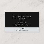 ケータリングレストランプロフェッショナルロゴブラック 名刺 (裏面)