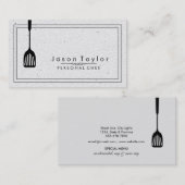 ケータリングレトロストーンホワイトシェフブラックウィスク 名刺 (正面/裏面)