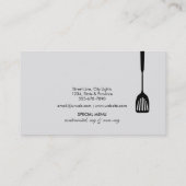 ケータリングレトロストーンホワイトシェフブラックウィスク 名刺 (裏面)