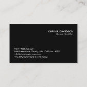 ケータリングロゴテンプレート木目ビジネス 名刺 (裏面)