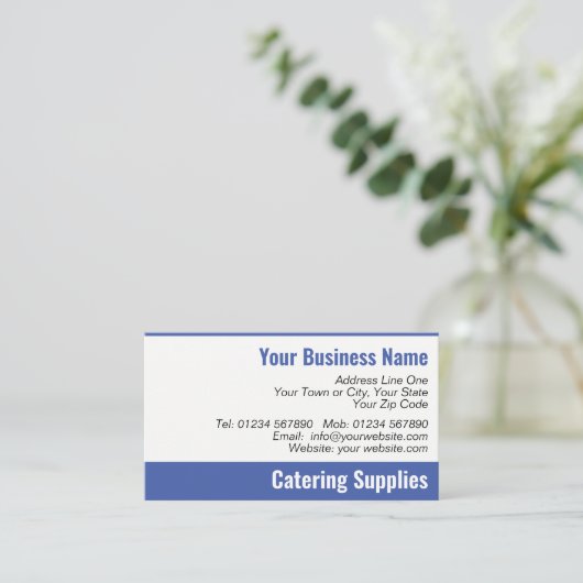 ケータリング仕入先ケータリングがQRコードを供給 名刺 (スタンド正面)