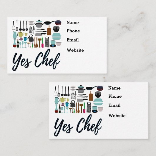 ケータリング会社パーソナルシェフビジネスカード 名刺 (正面/裏面)