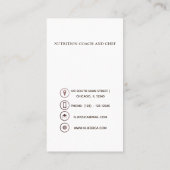 ケータリング会社フォトプロフェッショナル 名刺 (裏面)