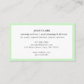 ケータリング個人シェフ名刺 名刺 (裏面)