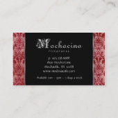 ケータリング名刺カトラリープレートレッド 名刺 (裏面)