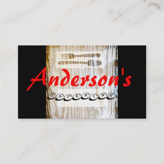 ケータリング名刺テンプレートのカスタマイズ 名刺 (正面)