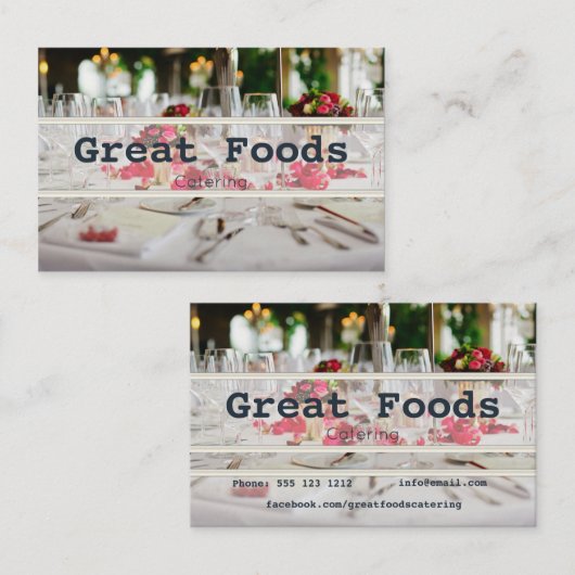 ケータリング名刺 名刺 (正面/裏面)
