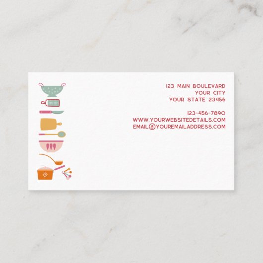 ケータリング名刺 名刺 (裏面)