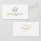 ケータリング料理の水彩シェフズハット 名刺 (正面/裏面)