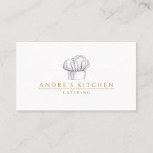 ケータリング料理の水彩シェフズハット