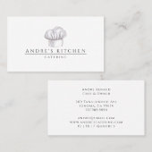 ケータリング料理の水彩シェフズハット 名刺 (正面/裏面)