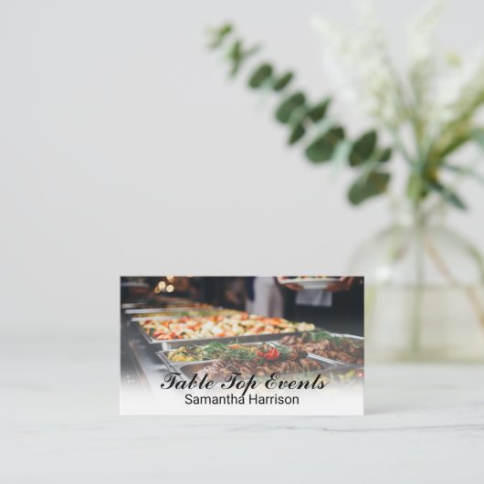 ケータリング料理 名刺 (スタンド正面)
