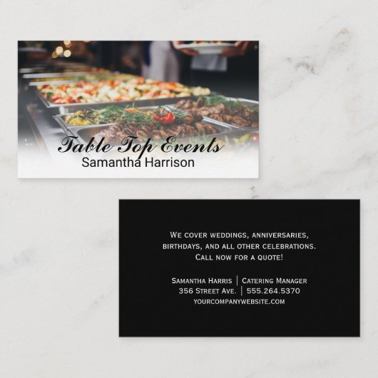 ケータリング料理 名刺 (正面/裏面)