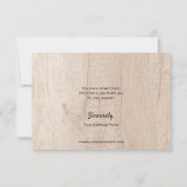 ケータリング木目フォトコラージュモダンありがとう サンキューカード (裏面)