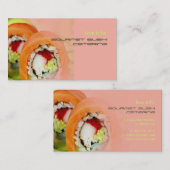 ケータリング業、写真テンプレート 名刺 (正面/裏面)