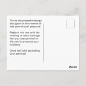 ケータリング漫画のデザインをパーソナライズ ポストカード (裏面)