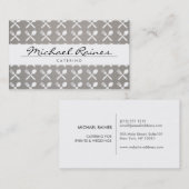 ケータリング、シェフ用リネン背景の刃物パターン 名刺 (正面/裏面)
