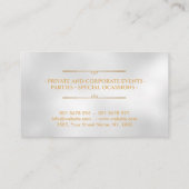 ケータリング – パーソナルシェフ – ラグジュアリーゴールデンオーナメント 名刺 (裏面)