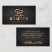 ケータリング – パーソナルシェフ – ラグジュアリーゴールデンオーナメント 名刺 (正面/裏面)