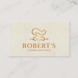 ケータリング – パーソナルシェフ – ラグジュアリーゴールデンオーナメント 名刺
