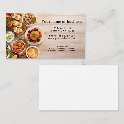 ケータリング 名刺 (正面/裏面)