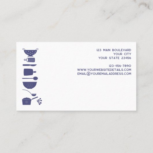 ケータリング 名刺 (裏面)