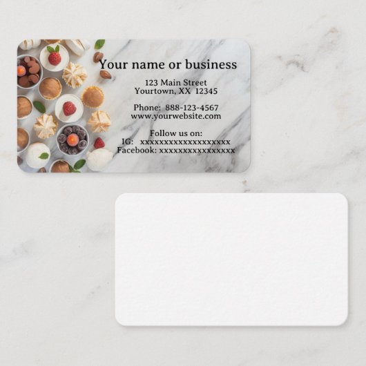 ケータリング 名刺 (正面/裏面)