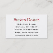 ケータリング 名刺 (裏面)