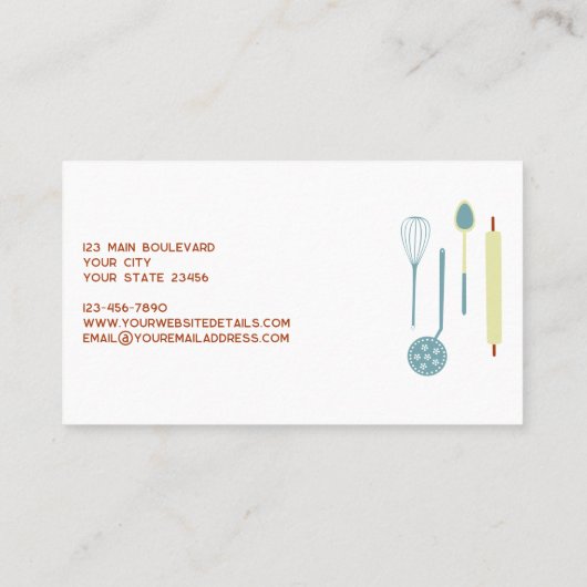 ケータリング 名刺 (裏面)