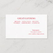 ケータリング 名刺 (裏面)
