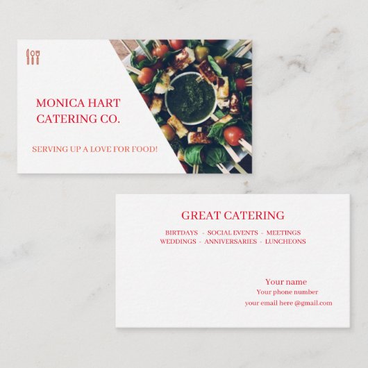 ケータリング 名刺 (正面/裏面)