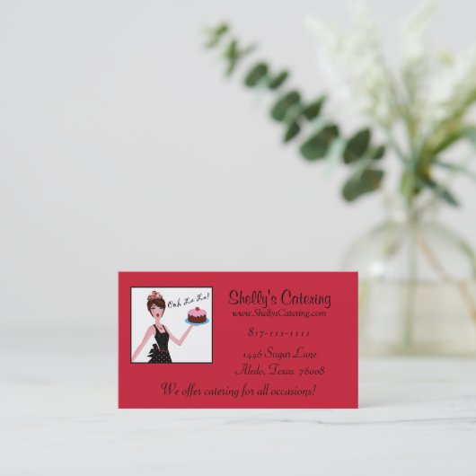 ケータリングDIVA名刺  名刺 (スタンド正面)