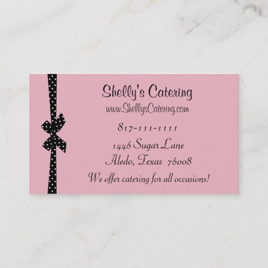 ケータリングDiva名刺 名刺 (裏面)