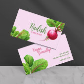 ケーターシェフモダンピンクと緑の水色 名刺